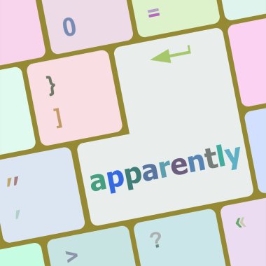 Enter tuşlu klavye, görünüşe göre üzerinde sözcük var