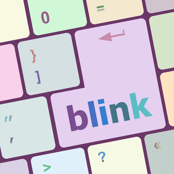 Modern keyboard key with words blink — Stock Photo, Image