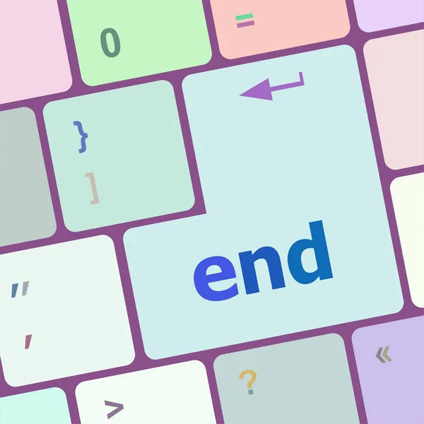 End button on computer pc keyboard key — Stock Photo, Image