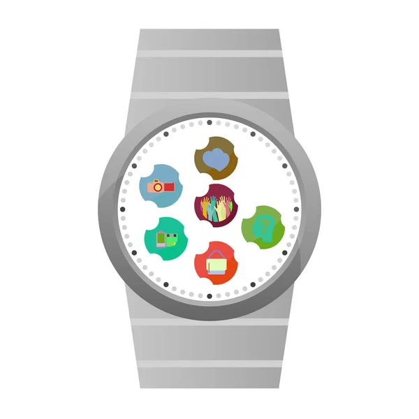 Icone Smart Watch isolate su bianco — Foto Stock
