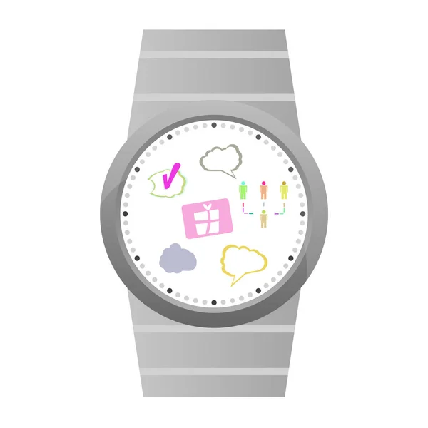 Icone popolari Smart Watch isolate sul bianco — Foto Stock