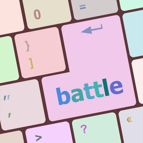 Botón de batalla en el teclado del ordenador tecla de PC —  Fotos de Stock