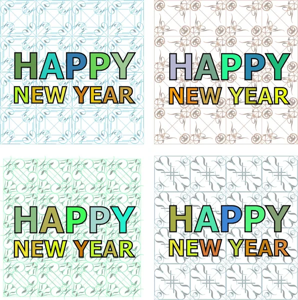 Szczęśliwego nowego roku wakacje karty, Wesołych Świąt — Zdjęcie stockowe