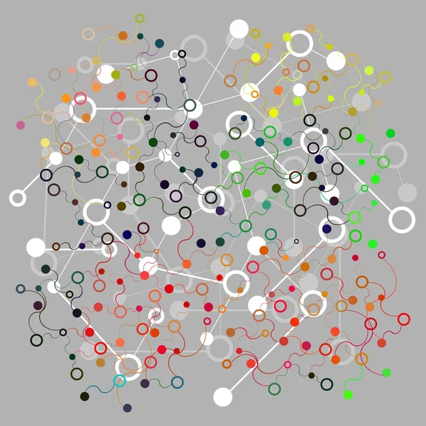 社会网络图形的概念。分子和通信背景。为您设计有用的图形设计 — 图库照片