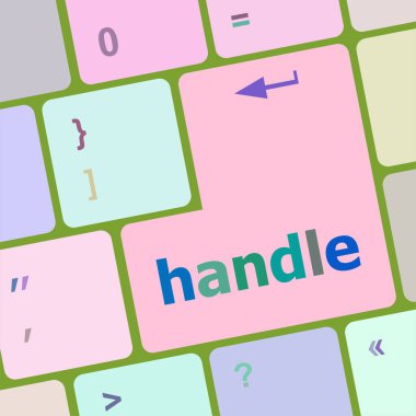 Giriş tuşuna basılı sözcüklerle bilgisayar klavyesi