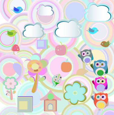 kartı ile doğum günü şubesine iki baykuş,