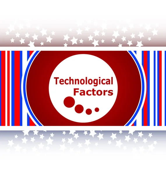 Technologische factoren web knop, pictogram — Stockfoto