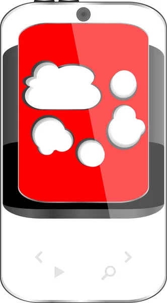 Smartphone con simbolo di cloud computing su uno schermo — Foto Stock