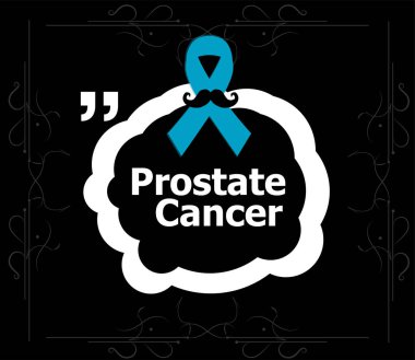 Prostat kanseri şerit farkındalık siyah arka plan üzerine. Hafif mavi kurdele bıyıklı. Graves hastalığı.