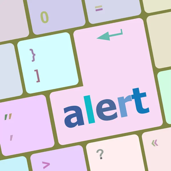 Tlačítko Alert na klávesu klávesnice — Stock fotografie