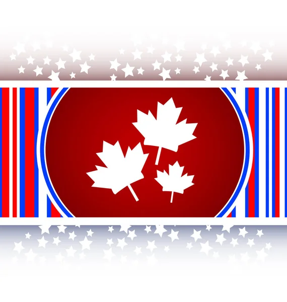 Maple leaf icon on web button — Stock Photo, Image