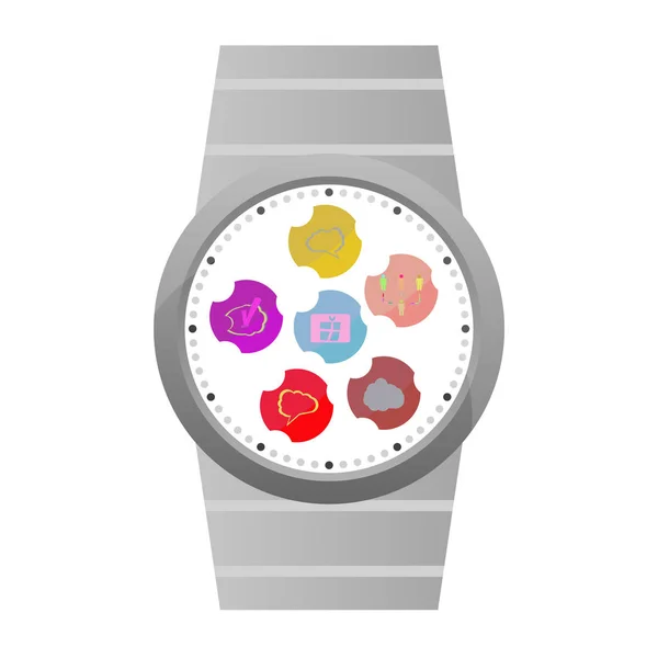 Icônes populaires Smart Watch isolé sur blanc — Photo