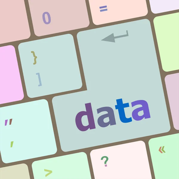 Datenkonzept: Computertastatur mit Word Data — Stockfoto