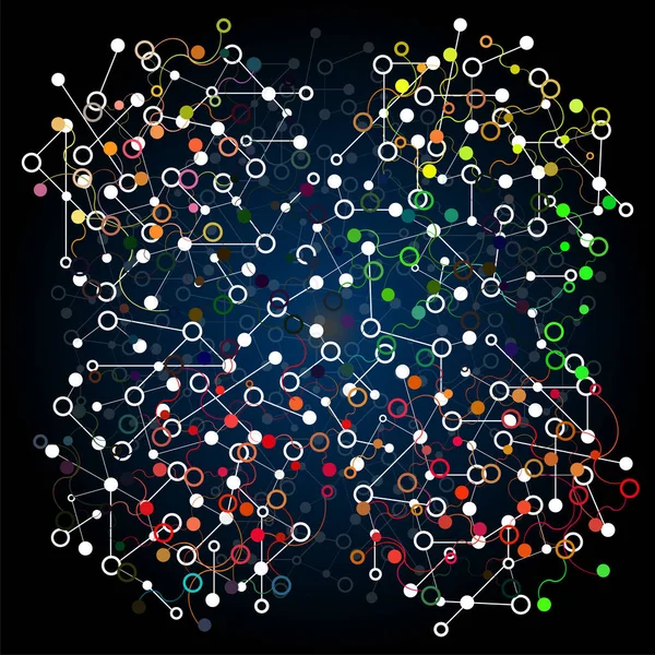 Abstrakt bakgrund med Dna-strängen, atom, molekyl struktur. genetiska och kemiska föreningar — Stockfoto