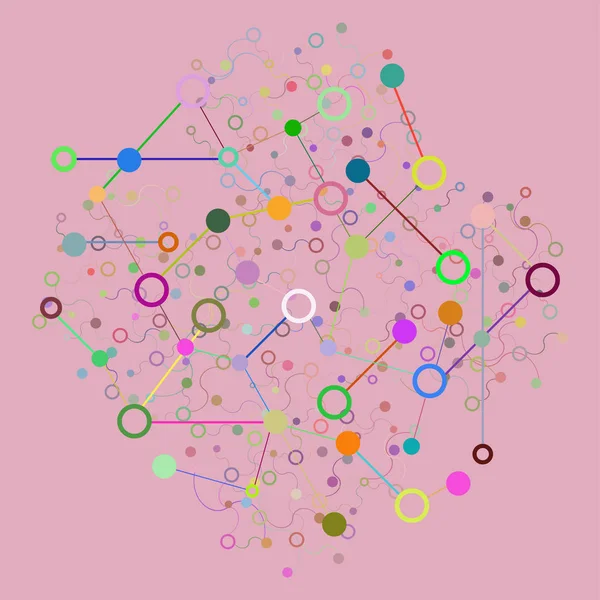 Social Network Graphic Concept. Conjunto geométrico de estructura poligonal con malla de alambre, ciencia caótica moderna y objeto tecnológico —  Fotos de Stock