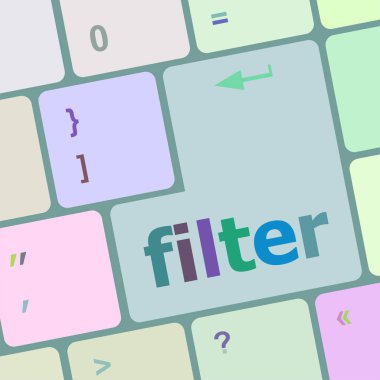 bilgisayar pc klavye anahtar filtre düğmesini