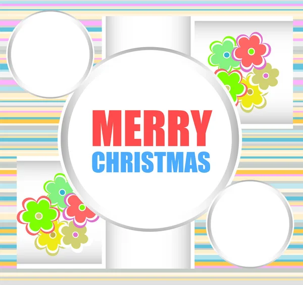 Merry Christmas and Happy New Year lettering Greeting Card. — Stock Photo, Image