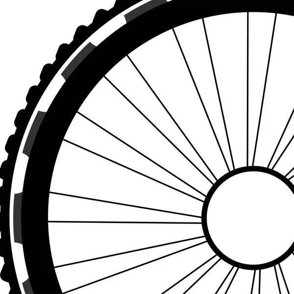 Ruota bici silhouette nera. ruote per biciclette con pneumatici e raggi. isolato su bianco — Foto Stock