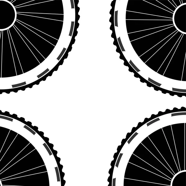 Bici ruote modello di sfondo. Modello di ruote per biciclette. ruote per biciclette con pneumatici e raggi — Foto Stock