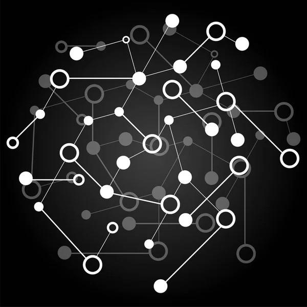 Graficzny koncepcja sieci społecznej. Cząsteczki i komunikacji tła. Projekt graficzny, przydatne do projektowania — Zdjęcie stockowe