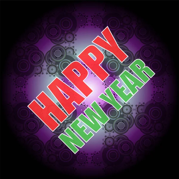 Mooie tekstontwerp van Happy New Year op abstracte achtergrond. — Stockfoto