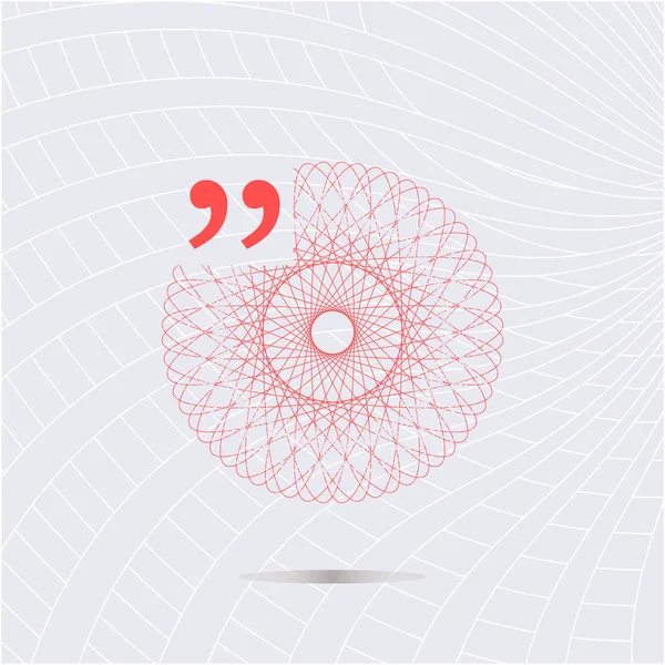 Idézőjel beszéd buborék. idézet jel ikon, absztrakt piros körök — Stock Fotó