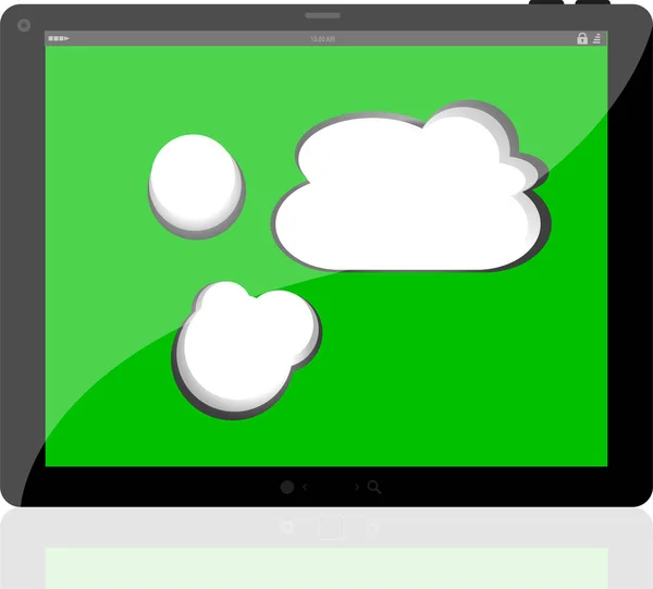 Bulut bilgi işlem bağlantı dijital tablet PC — Stok fotoğraf