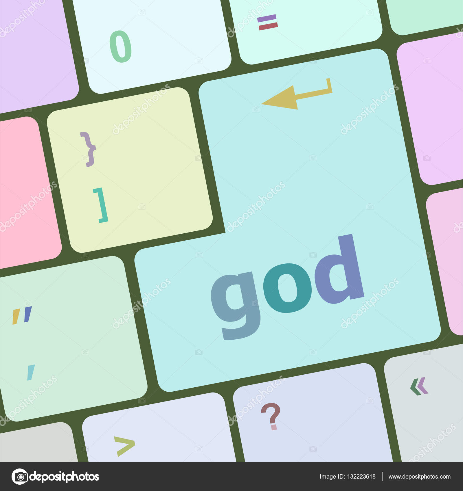 Gott Internet Konzept Taste auf modernen puter Tastatur Taste auf modernen puter Tastatur — Foto von fotoscool