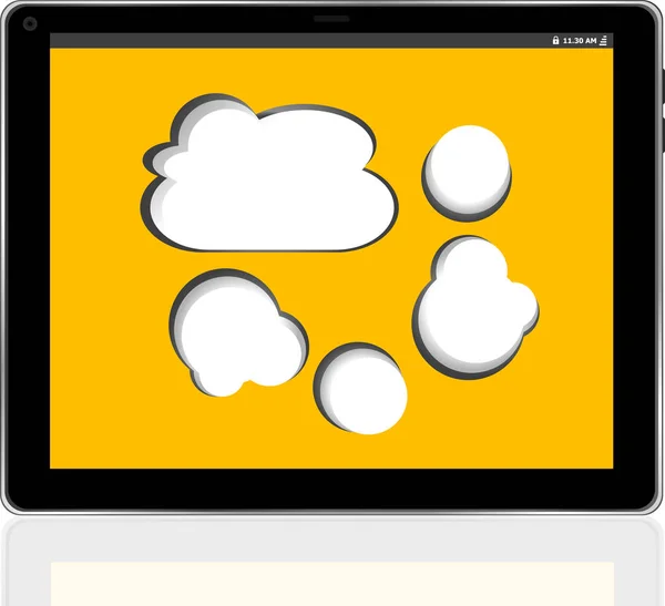 Cloud-Computing-Verbindung auf dem digitalen Tablet-PC — Stockfoto