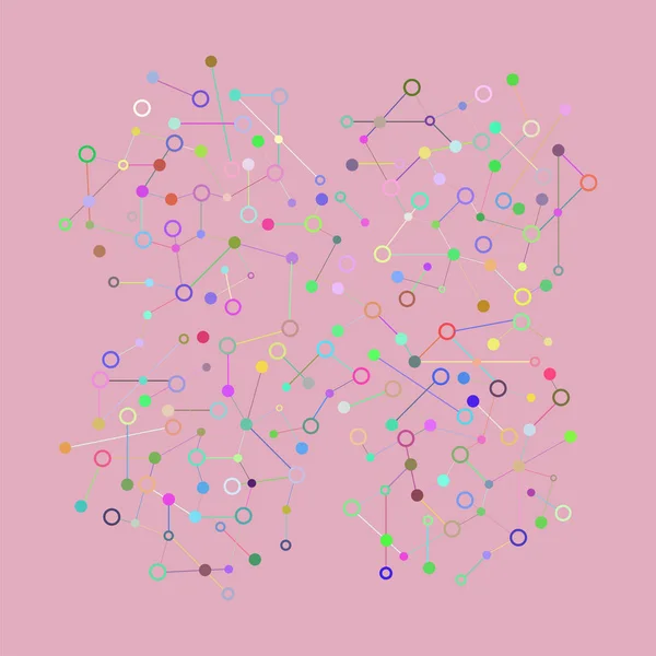 Social Network Graphic Concept. Arrière-plan abstrait avec tableau de points et lignes. Geometric Modern Technology Concept. Structure de connexion . — Photo