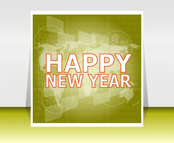 Feliz Ano Novo decoração ornamento cartão postal fundo. Boas festas desejo — Fotografia de Stock