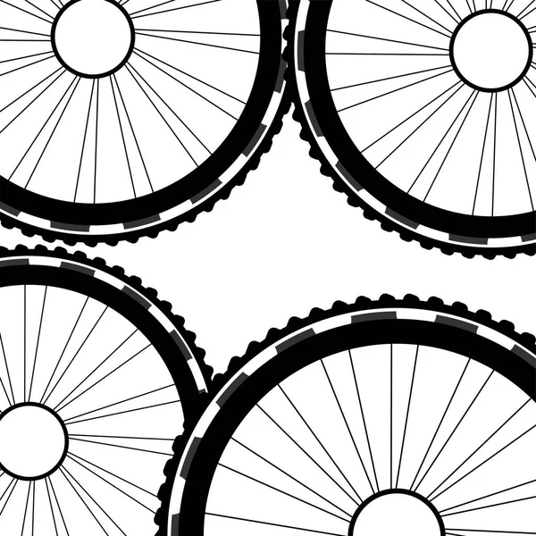 Bike wheels background pattern. Pattern of bicycle wheels. bicycle wheels with tyre and spokes — Stock Photo, Image