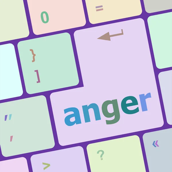 Anger Button on Modern Computer Keyboard key — Stock Photo, Image