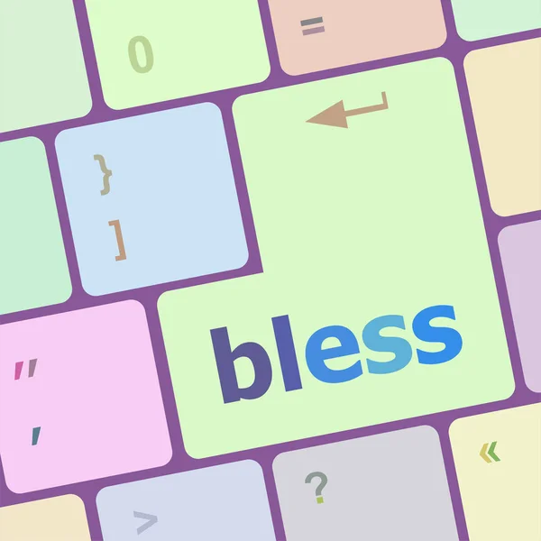 Bless text on computer keyboard key - business concept — Stock Photo, Image