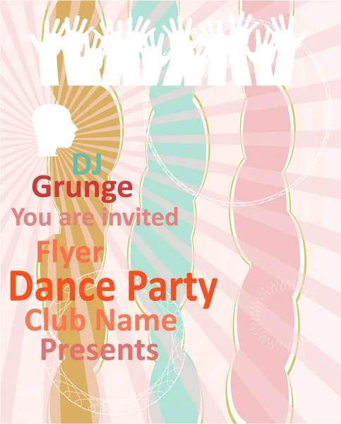 Vertical music party background with colorful graphic elements and text. party dance concept. — Stock Photo, Image
