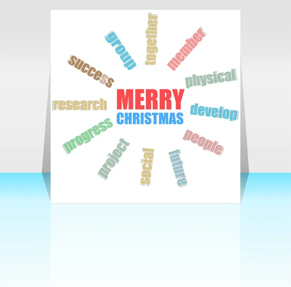 Tarjeta de felicitación de Feliz Navidad - letras navideñas, diseño de Feliz Año Nuevo —  Fotos de Stock