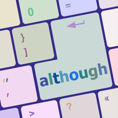 bilgisayar klavye düğme üzerinde altrough kelime ile