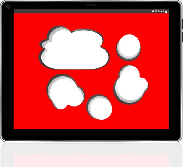 Connexion Cloud Computing sur la tablette numérique pc — Photo