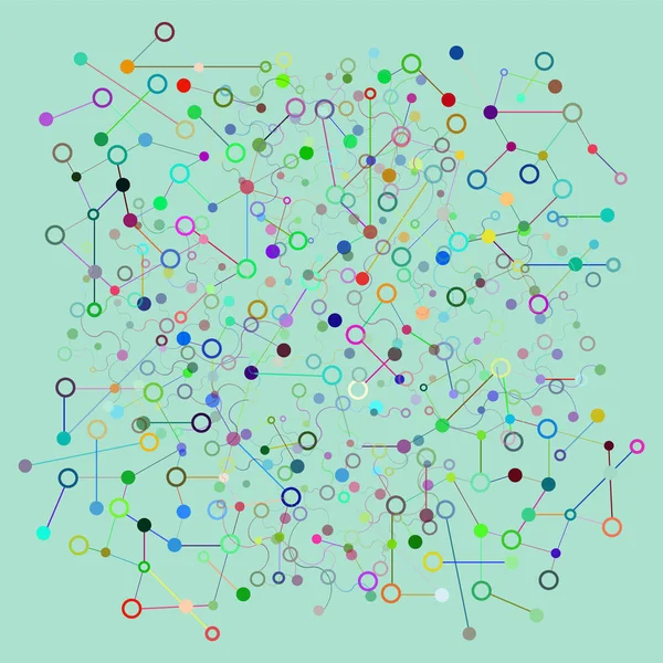 Social Network Graphic Concept. Conjunto geométrico de estructura poligonal con malla de alambre, ciencia caótica moderna y objeto tecnológico —  Fotos de Stock