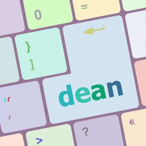 Dean palavra no computador pc teclado chave — Fotografia de Stock