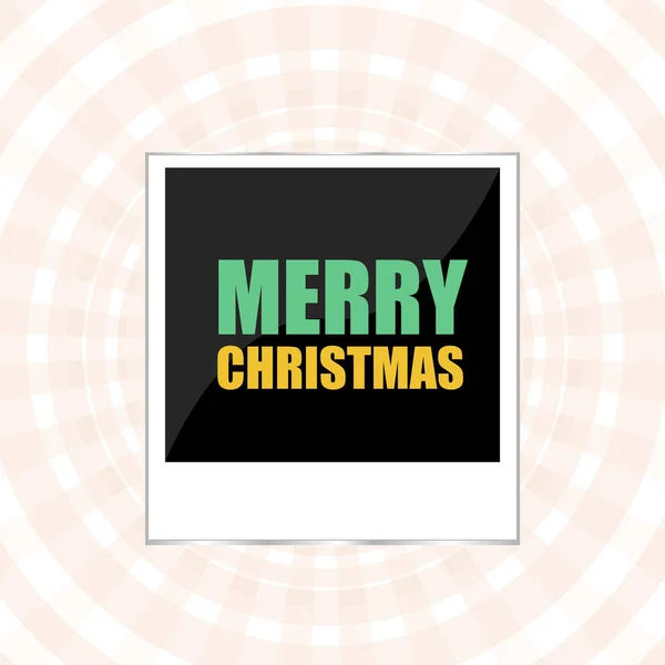 Merry Christmas lettering Greeting Card. Photo Frame — Stock Photo, Image