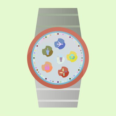 Beyaz izole Web ve mobil uygulamalar vektör çizim için düz Icons set