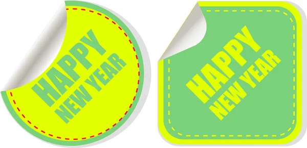 Feliz Año Nuevo diseño de tarjetas. fondo concepto creativo para aplicaciones web y móviles, diseño de plantillas, infografía de negocios, página, banner . —  Fotos de Stock