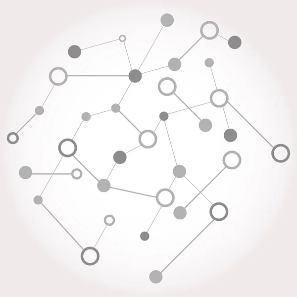 Grafisches Konzept des sozialen Netzwerks. abstrakter Hintergrund mit Dots-Array und Linien. geometrisches Konzept moderner Technologie. Verbindungsstruktur. Digitale Datenvisualisierung — Stockfoto