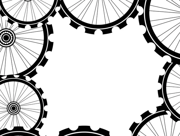 Bici ruote modello di sfondo. Modello di ruote per biciclette. ruote per biciclette con pneumatici e raggi — Foto Stock