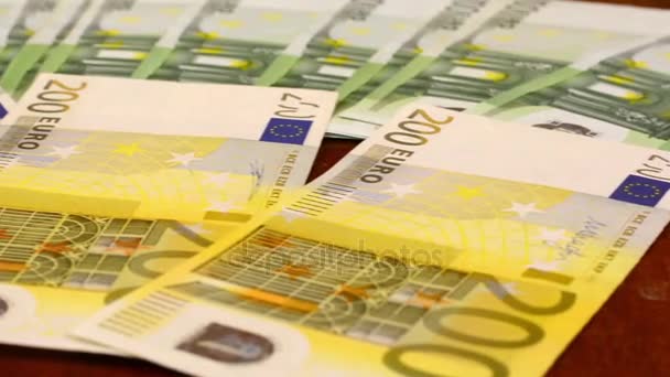 Euro Banknotes, Shot Motorized Slider. Shot Slider — Stock Video