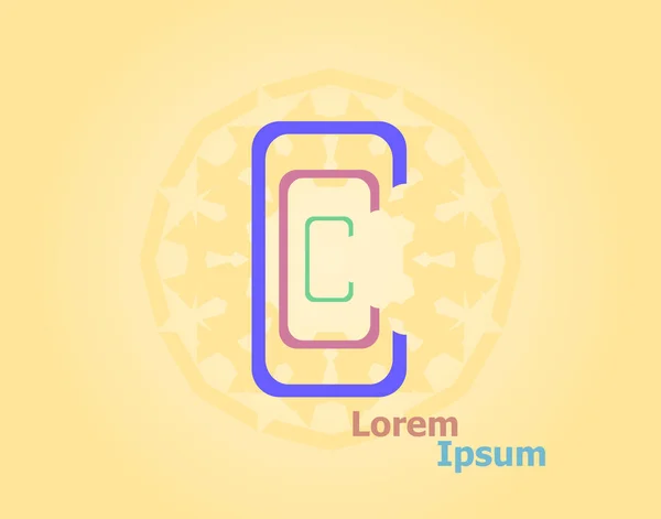 Letter C Logo alphabet design element template. ABC concept type as logotype. Typography icon line art — Stock Photo, Image