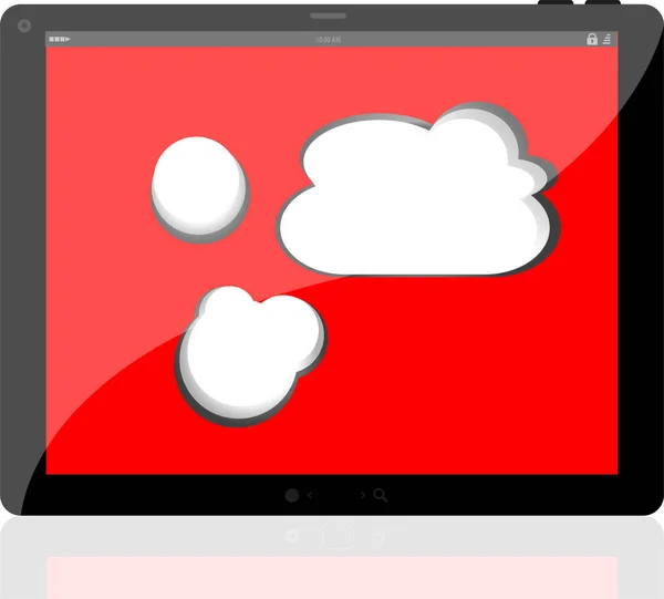 Conexão de computação em nuvem no tablet digital pc — Fotografia de Stock