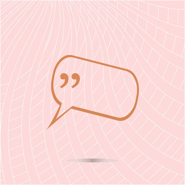 Alıntı Mark Konuşma Balonu. Alıntı işareti simgesi — Stok fotoğraf