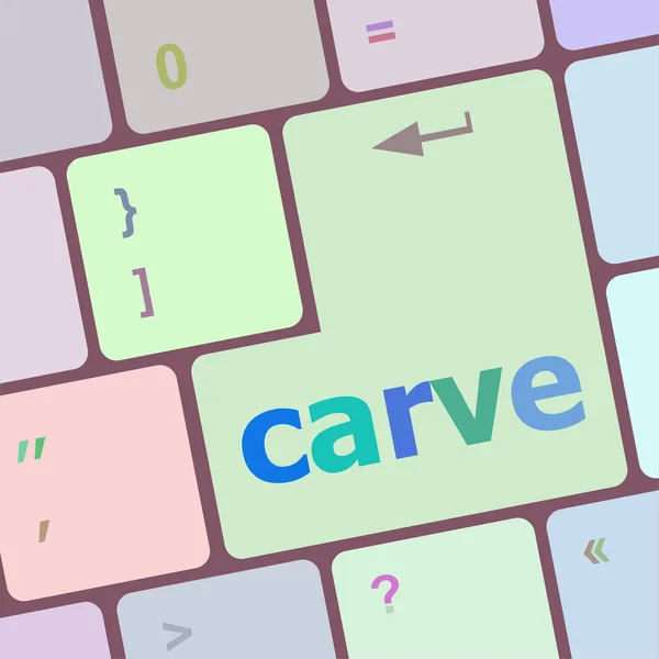Carve-Taste auf PC-Tastatur-Taste — Stockfoto